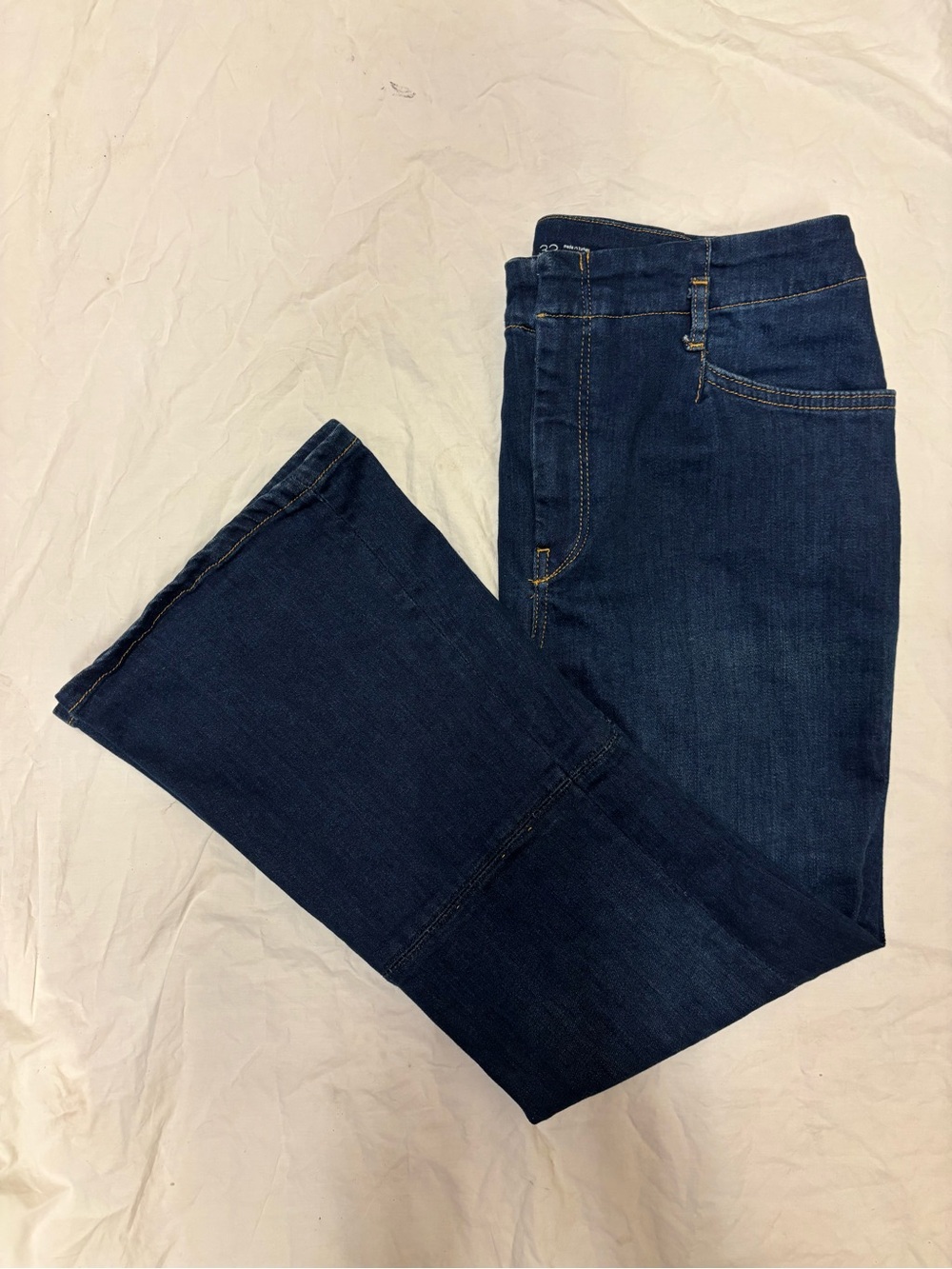 Pilcro Dark Blue Flare Jeans | Size 32